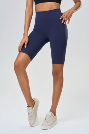 Women High-Rise Hip-Lift Naked-Feel Shaping Yoga Fitness Shorts
